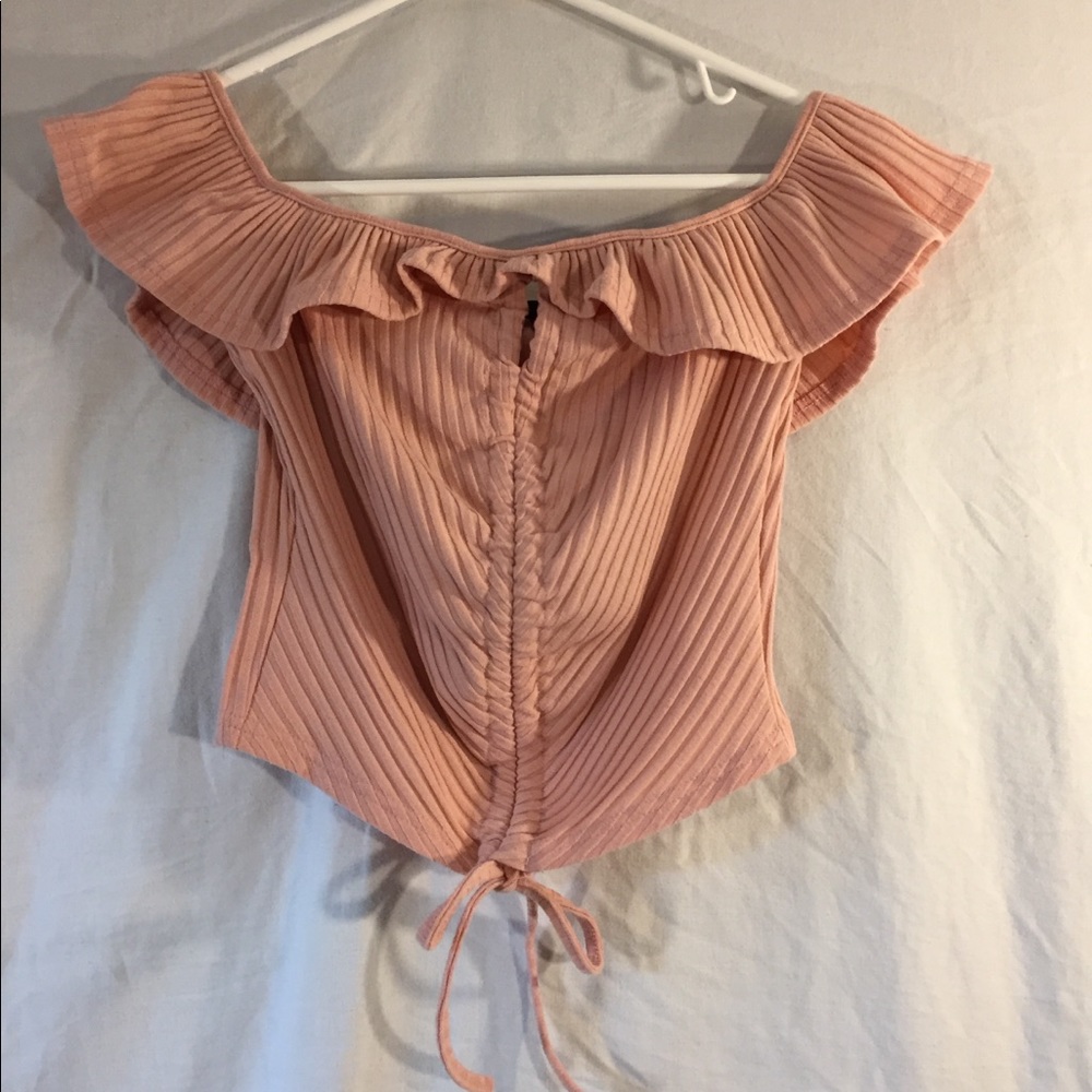 Pink off the shoulder top
